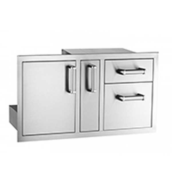 53816SC Flush Mounted 36 X 18 Access Door with Double Drawer and Platter with Soft Close System