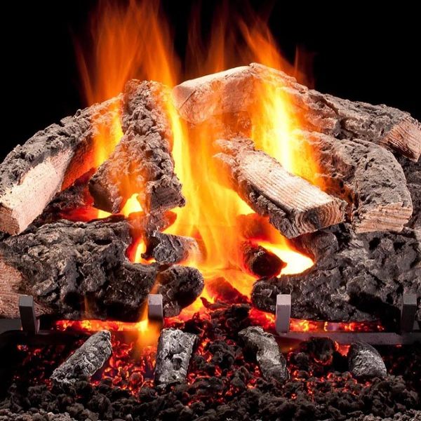 Blazing Pecan gas logs